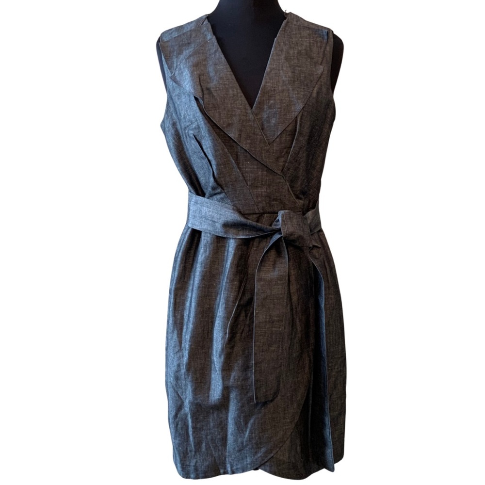 Elegant Gray Sleeveless Dress